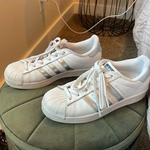 White and silver adidas